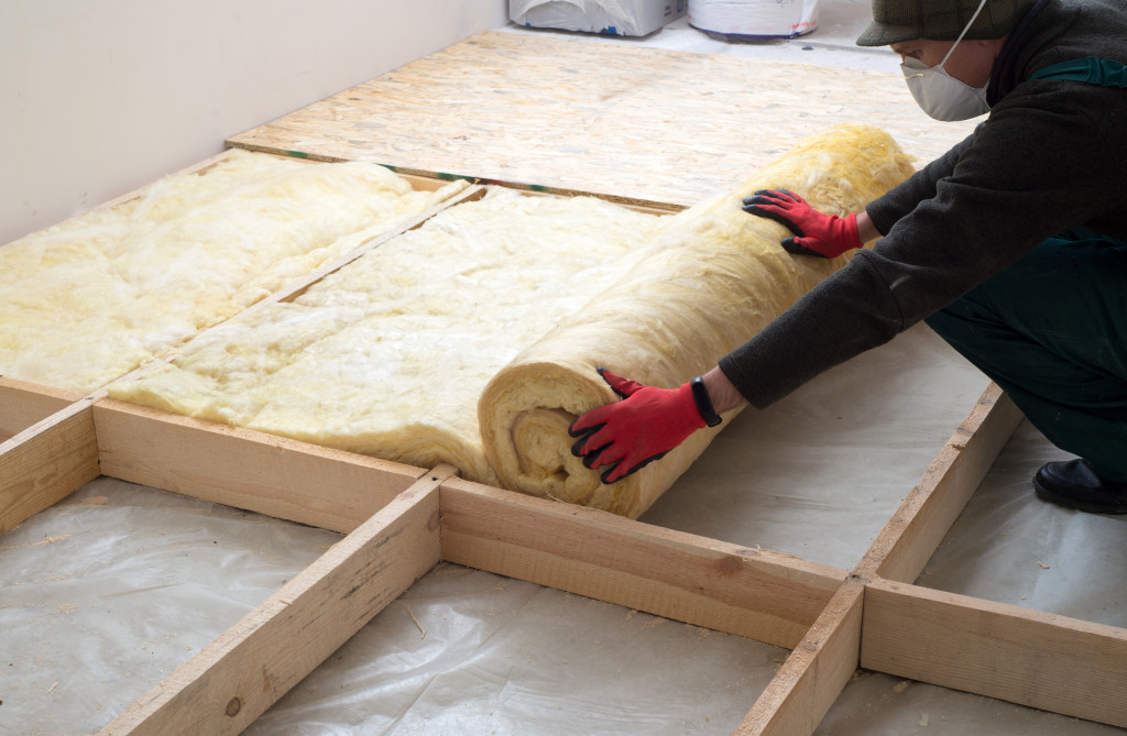 installing insulation