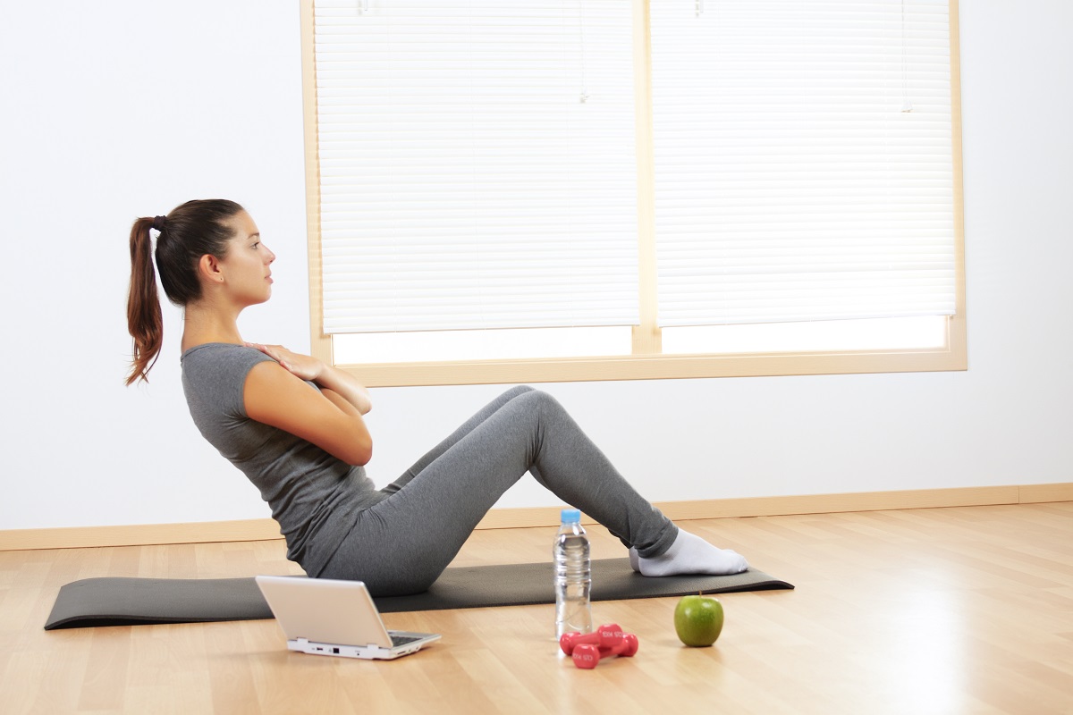 doing yoga at home