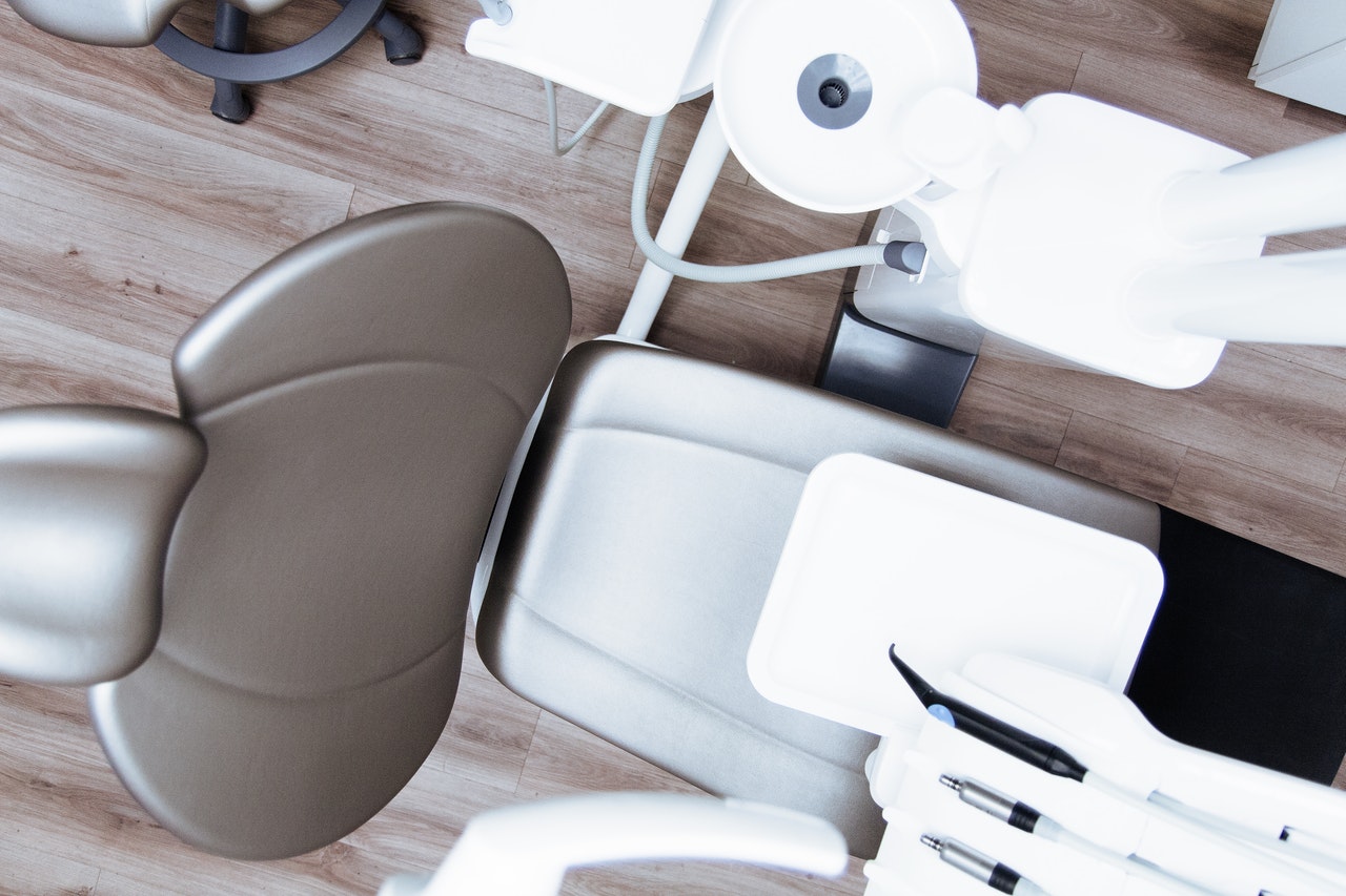 an empty dentist chair