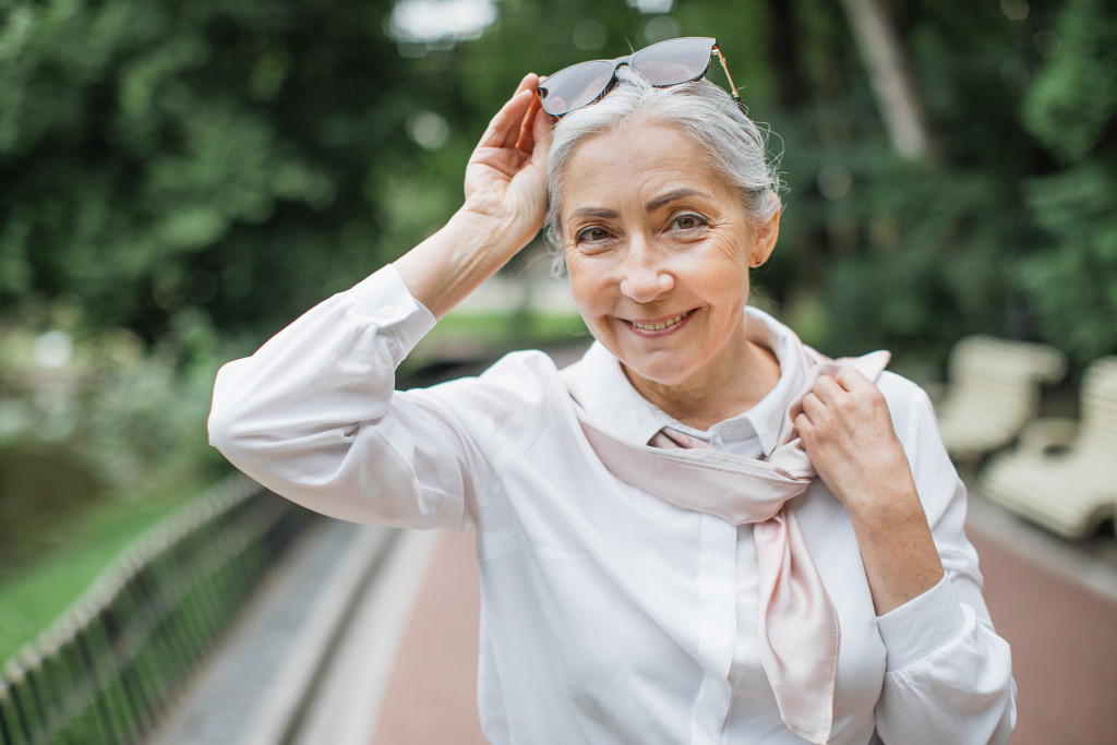 Stylish older woman