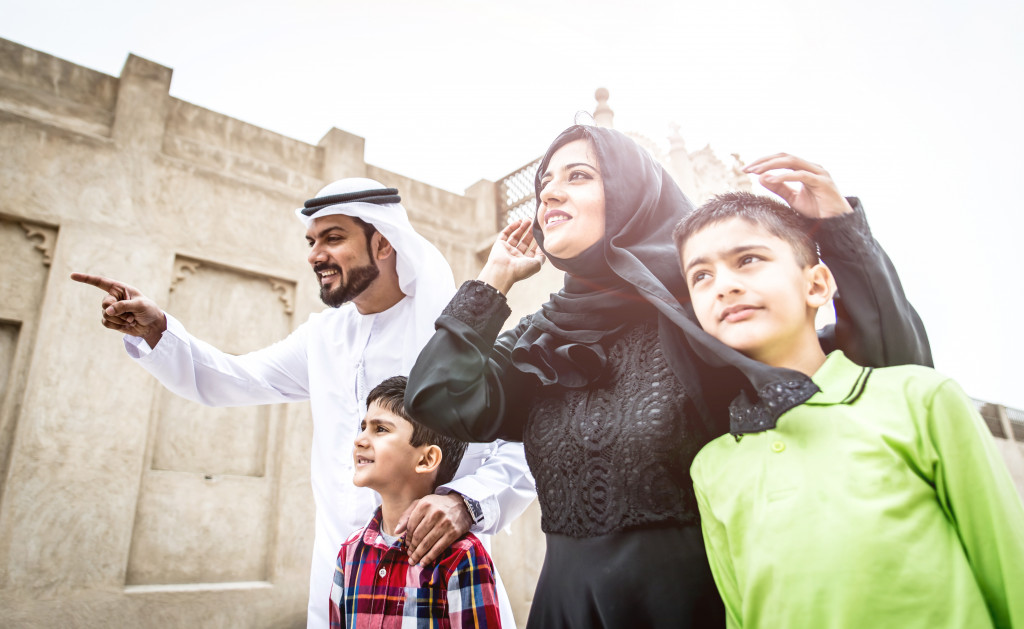 Iranian family traveling