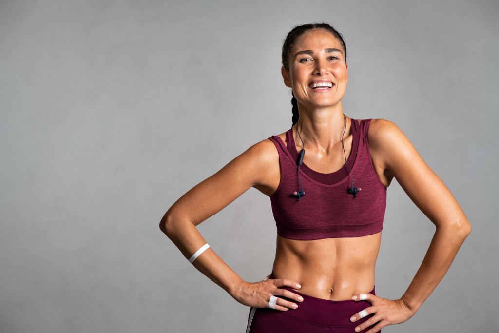 smiling fit woman